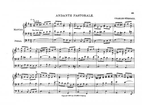 Steggall - Andante Pastorale - Score