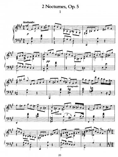 Scriabin - 2 Nocturnes - Scores - Score