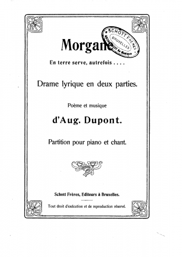 Dupont - Morgane - Vocal Score - Score