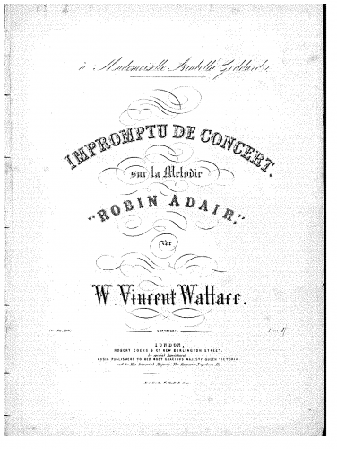 Wallace - Impromptu Robin Adair - Piano Score - Score