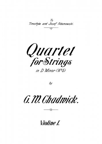 Chadwick - String Quartet No. 5 - Scores and Parts
