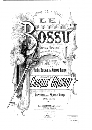 Grisart - Le bossu - Vocal Score - Score