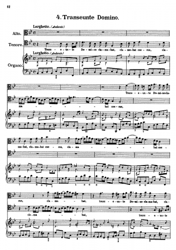 Caldara - Transeunte Domino - Score
