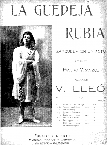 Lleó - La guedeja rubia - Vocal Score Escena de los Consejeros (No. 4) - Score