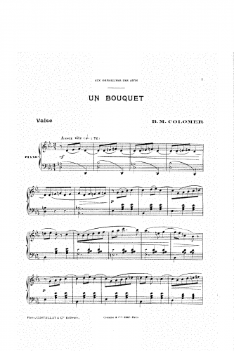 Colomer - Un bouquet, valse - Score