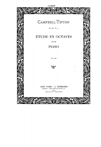 Campbell-Tipton - Etudes en octaves, Op. 30 - Score