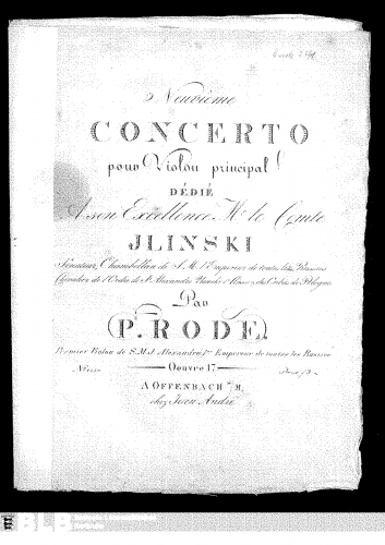 Rode - Violin Concerto No. 9, Op. 17