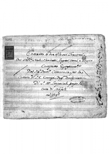 Cimarosa - Concerto for 2 Flute G dur - Score