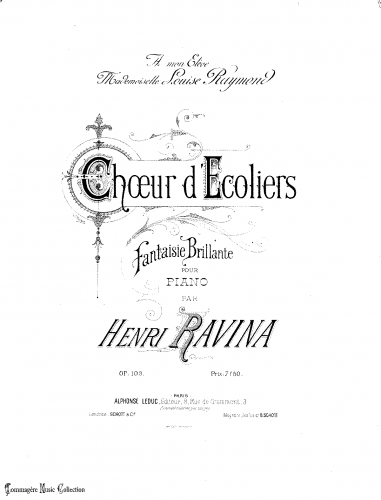 Ravina - Choeur d'ecoliers - Score