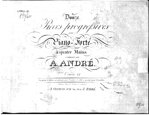 André - 12 pièces progressives, Op. 44 - Score