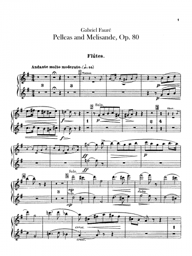 Fauré - Pelléas et Mélisande Suite, Op. 80
