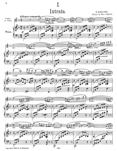 Jadassohn - Serenade - Scores and Parts Intrata (No. 1)