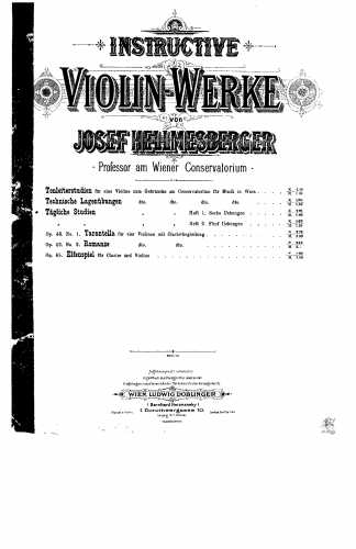 Hellmesberger Sr. - Tonleiterstudien - Score