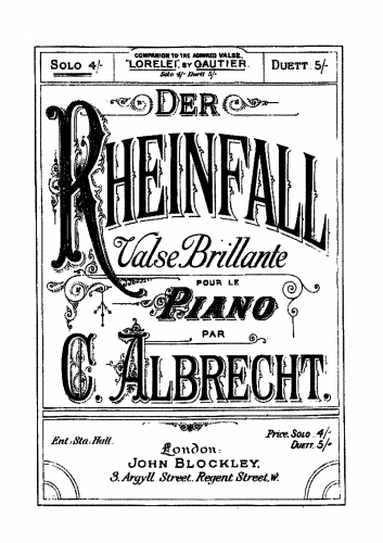 Albrecht - Valse Brillante - Score
