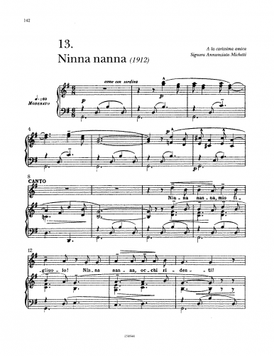 Tosti - Ninna nanna - Score