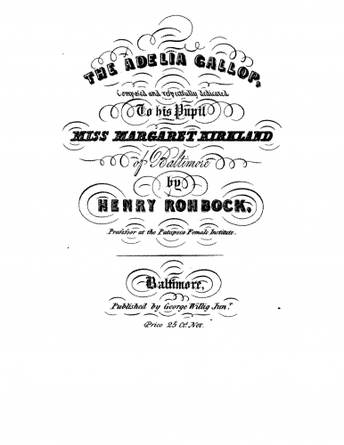Rohbock - Adelia Gallop - Score