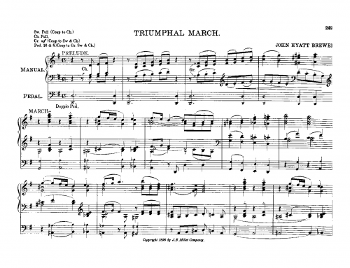 Brewer - Triumphal March - Score