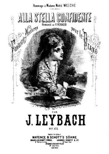 Leybach - Alla Stella Confidente - Piano Score - Score