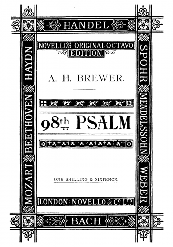 Brewer - O Sing unto the Lord a New Song - Vocal Score - Score