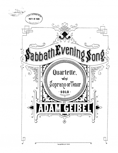 Geibel - Sabbath Evening Song - Score