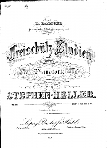 Heller - Freischütz Studien, Op. 127 - Score