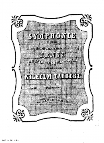 Taubert - Symphony No. 4 - Score