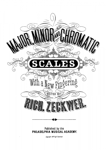Zeckwer - Major, Minor and Chromatic Scales - Score