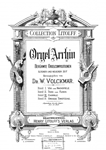 Wolder - Aus meines Herzens Grunde - For Organ solo (Volckmar) - Score