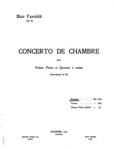 Fairchild - Chamber Concerto