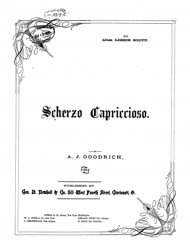 Goodrich - Scherzo capriccioso - Piano Score - Score