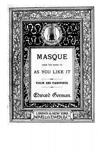 German - As You Like It - Masque For Violin and Piano (Composer)