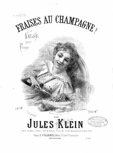 Klein - Fraises au champagne - For Piano solo - Score