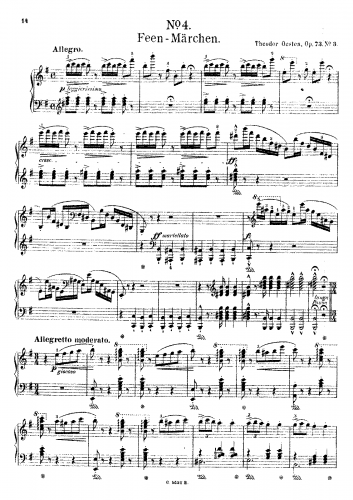 Oesten - Piano Pieces, Op. 73 - 3. Feen-Märchen