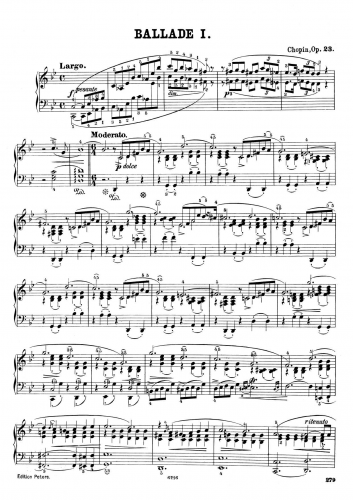 Chopin - Ballade No. 1 - Piano Score - Score