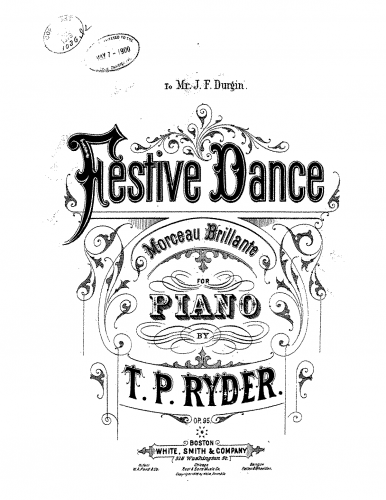 Ryder - Festive Dance - Piano Score - Score