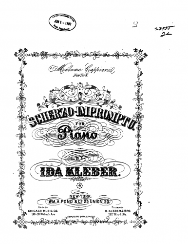 Kleber - Scherzo-Impromptu - Piano Score - Score