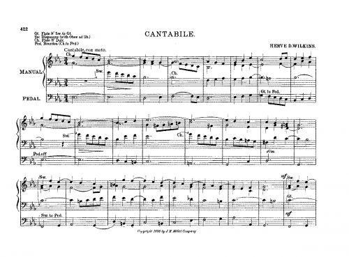 Wilkins - Cantabile - Score