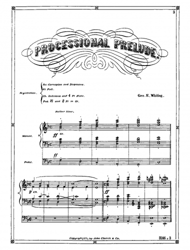 Whiting - Processional Prelude - Score