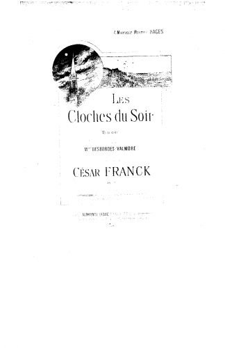 Franck - Les cloches du soir - Score
