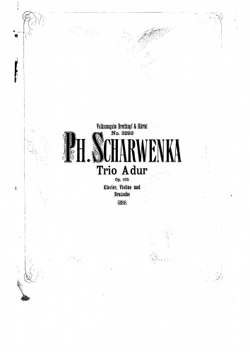 Scharwenka - Duo for Violin and Viola, Op. 105 - Scores and Parts