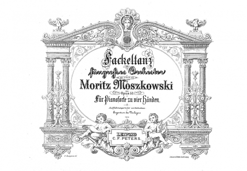 Moszkowski - Fackeltanz - For Piano 4 hands - Score