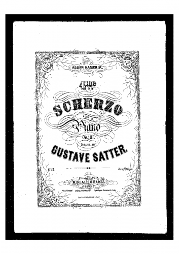 Satter - Scherzo No. 4, Op. 101 - Score