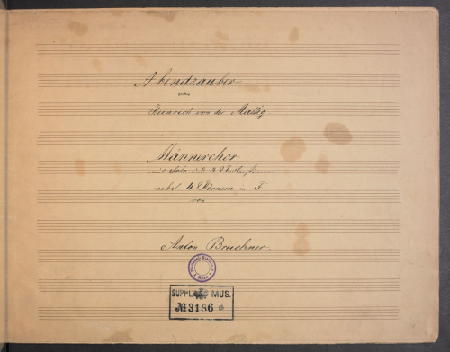 Bruckner - Abendzauber - Score