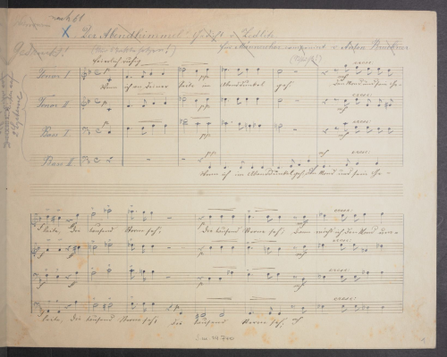 Bruckner - Der Abendhimmel II - Score