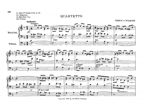 Wilkins - Quartetto - Score