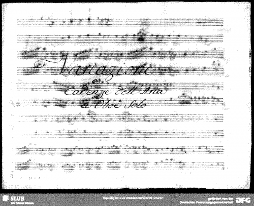 Walpurgis - Il trionfo della fedeltà - Ma mi trattiene amore: Variazione