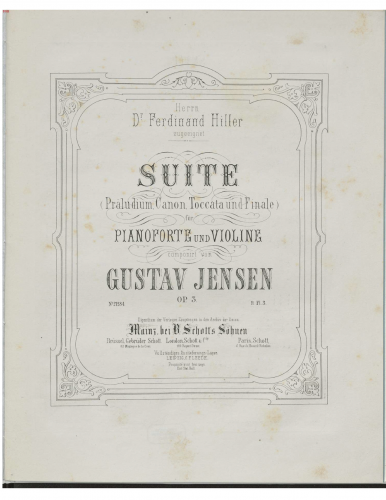 Jensen - Suite for Violin and Piano - Scores and Parts - Score