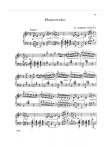 Kjerulf - 6 Neue Skizzen - Score