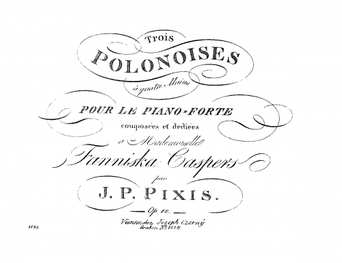 Pixis - Trois polonoises, Op. 10 - Score