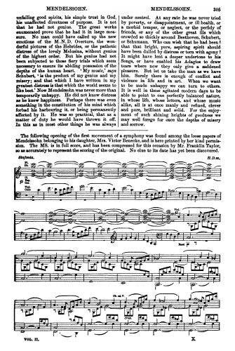 Mendelssohn - Symphony in C major - Short Score (Taylor) - Excerpt from 2 movements